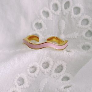 bague acier inoxydable rose